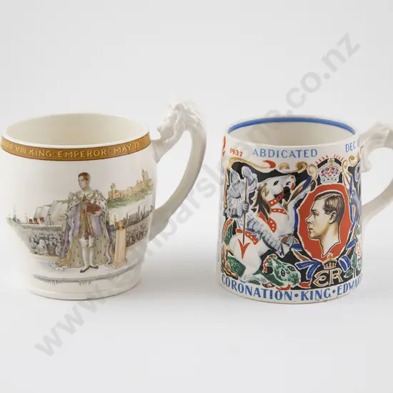 Two King Edward VIII Commemorative Cups