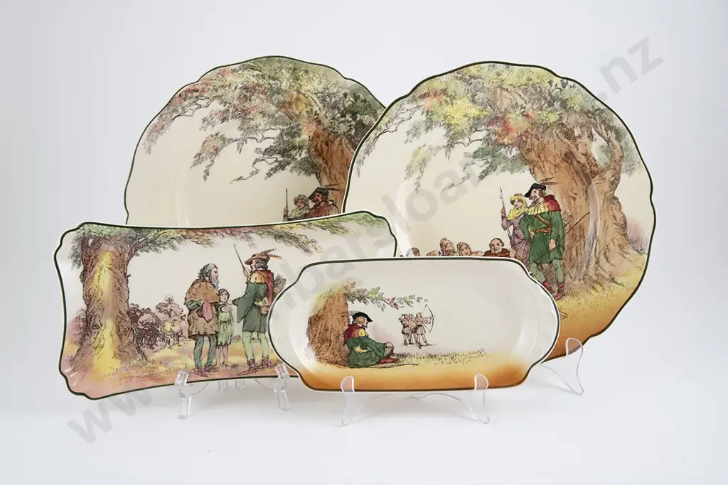 Pair Royal Doulton Under The Greenwood Tree Circular Plates Image 1++