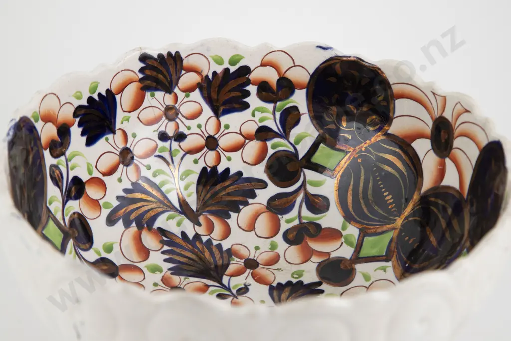 C19th Staffordshire Footed Fruit Bowl Image 1++
