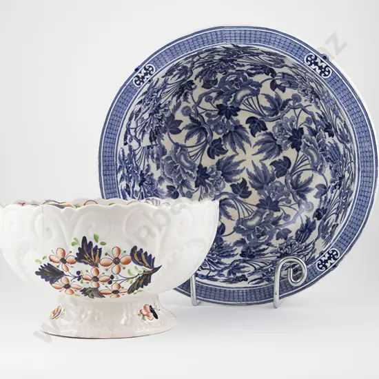 C19th Staffordshire Footed Fruit Bowl