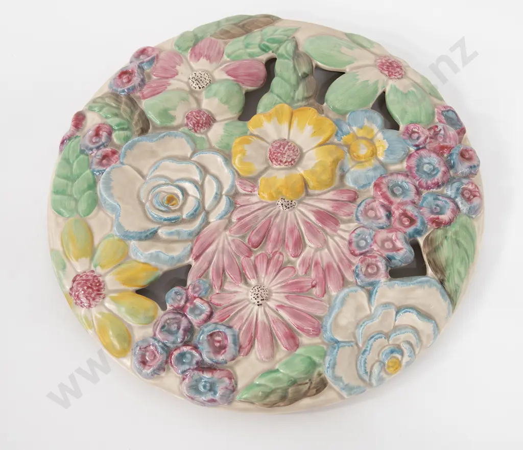 Clarice Cliff "My Garden" Circular Wall Plaque Image 1++
