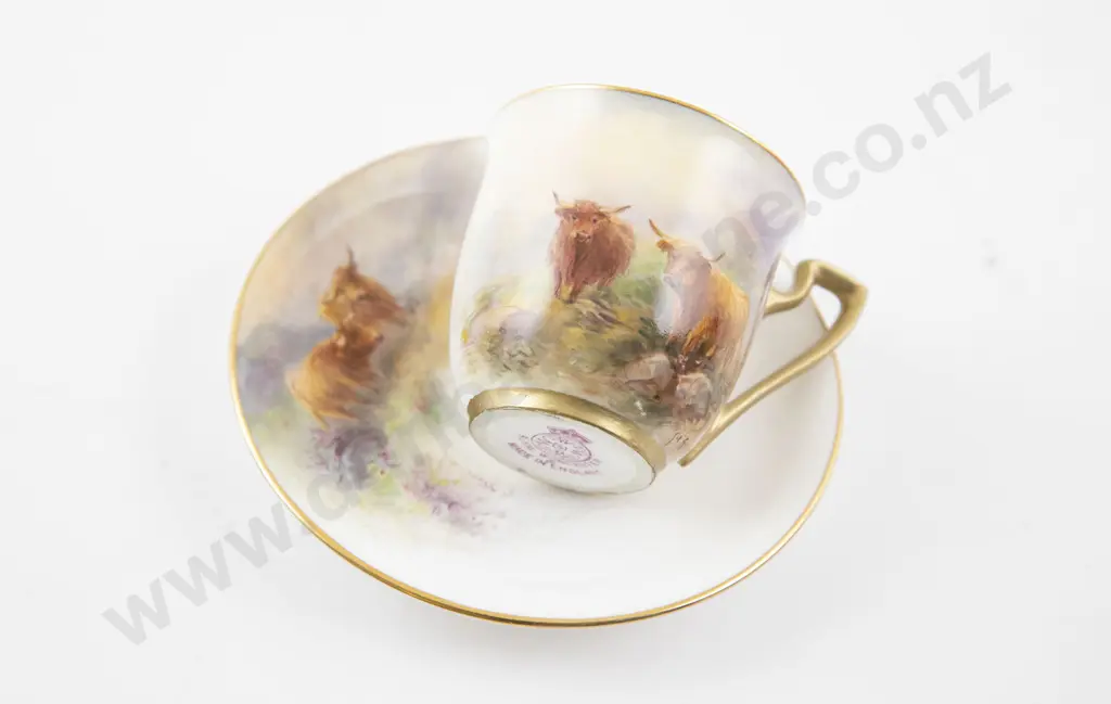 Royal Worcester Coffee Cup and Saucer Image 1++