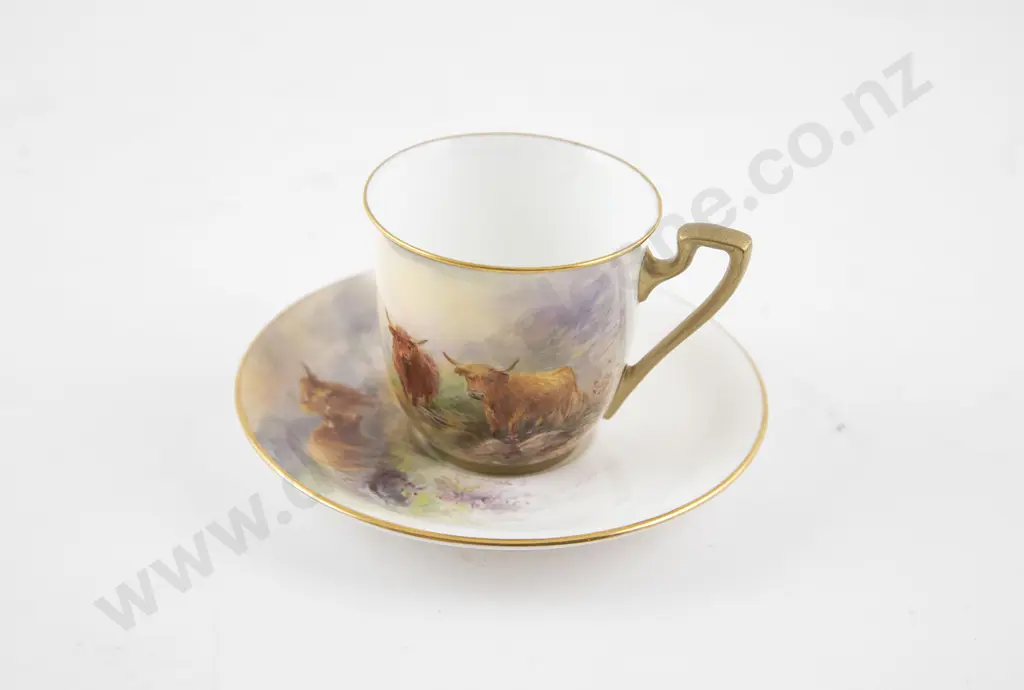 Royal Worcester Coffee Cup and Saucer Image 1++