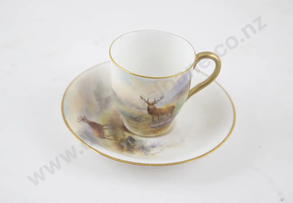 Royal Worcester Coffee Cup and Saucer Image 1++