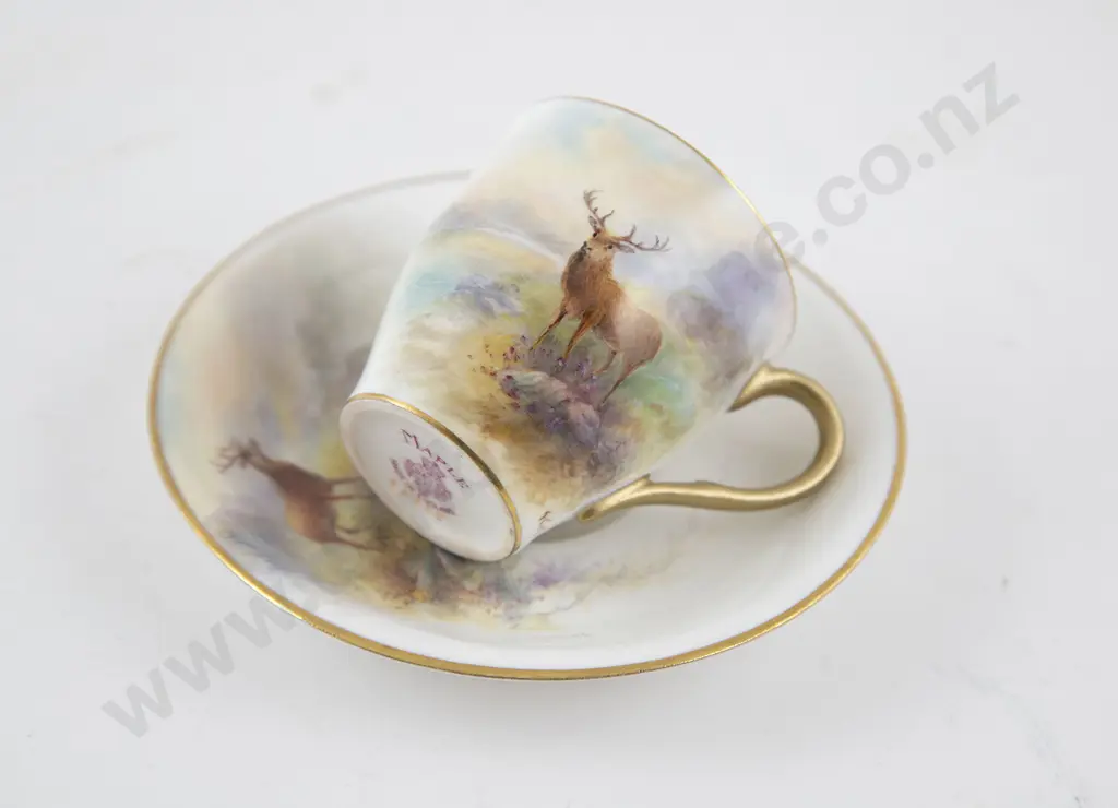 Royal Worcester Coffee Cup and Saucer Image 1++