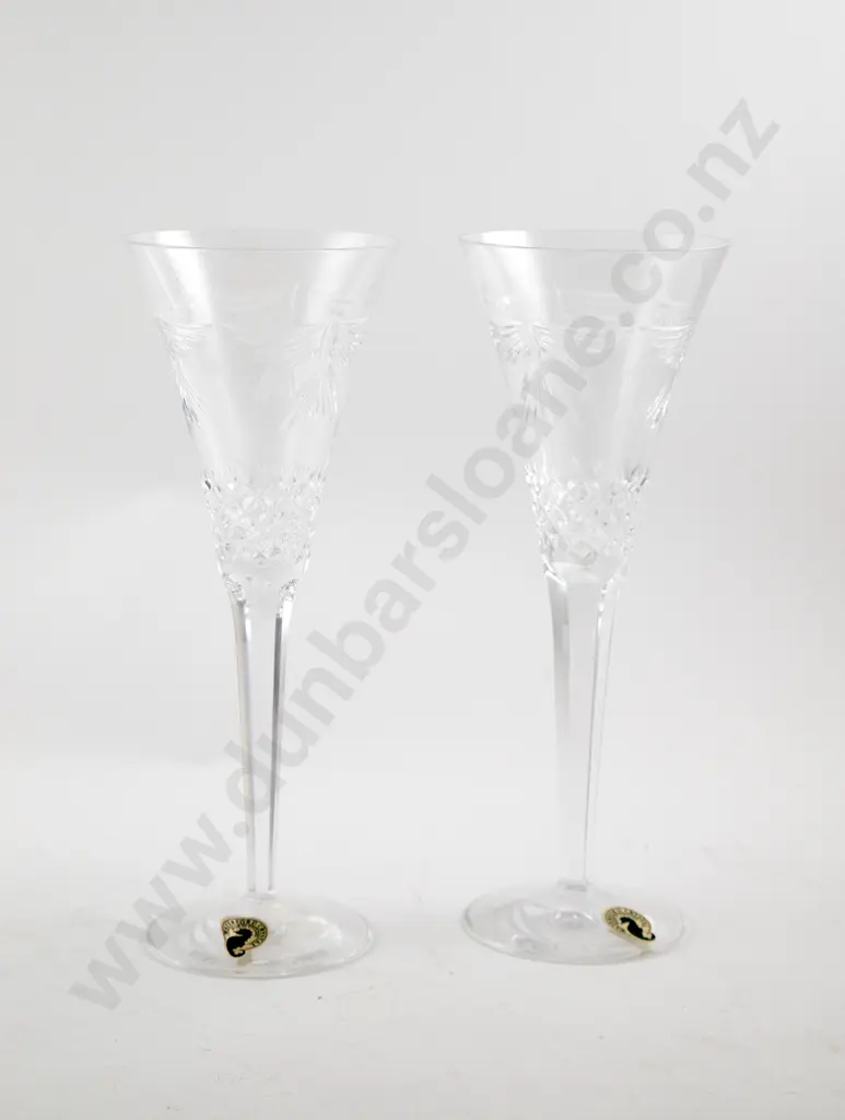 Waterford Crystal Pair of Peace Toasting Goblets Image 1++