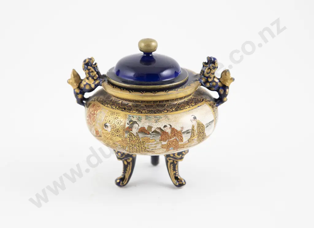 Japanese Satsuma Lidded Koro Image 1++
