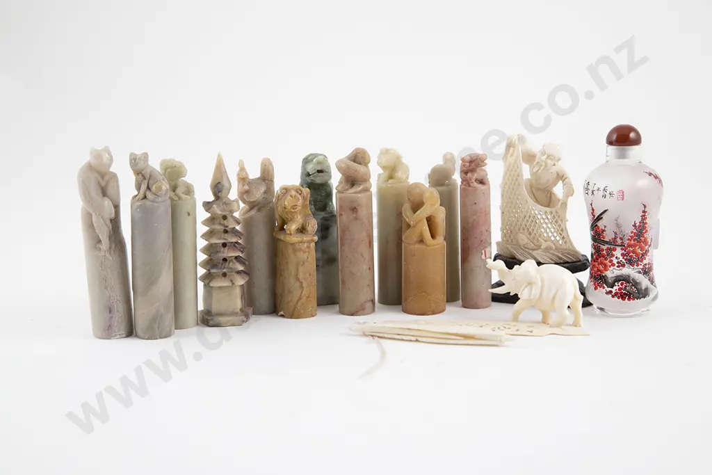 Eleven Chinese Soapstone Seals Image 1++