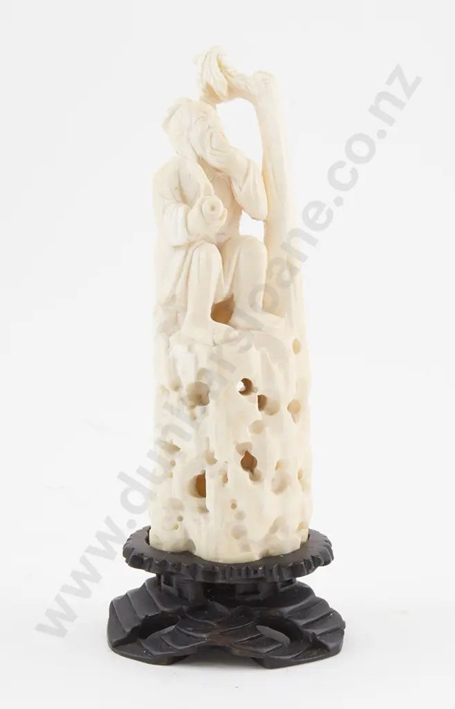 Carved Ivory Figure of an Immortal Goddess Image 1++