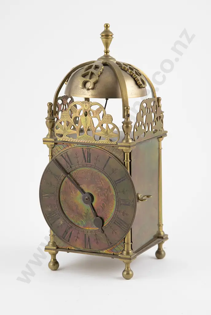 C17th Style Brass Lantern Clock Image 1++