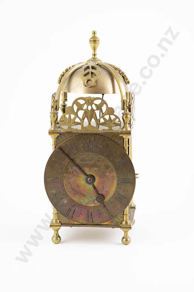 C17th Style Brass Lantern Clock Image 1++