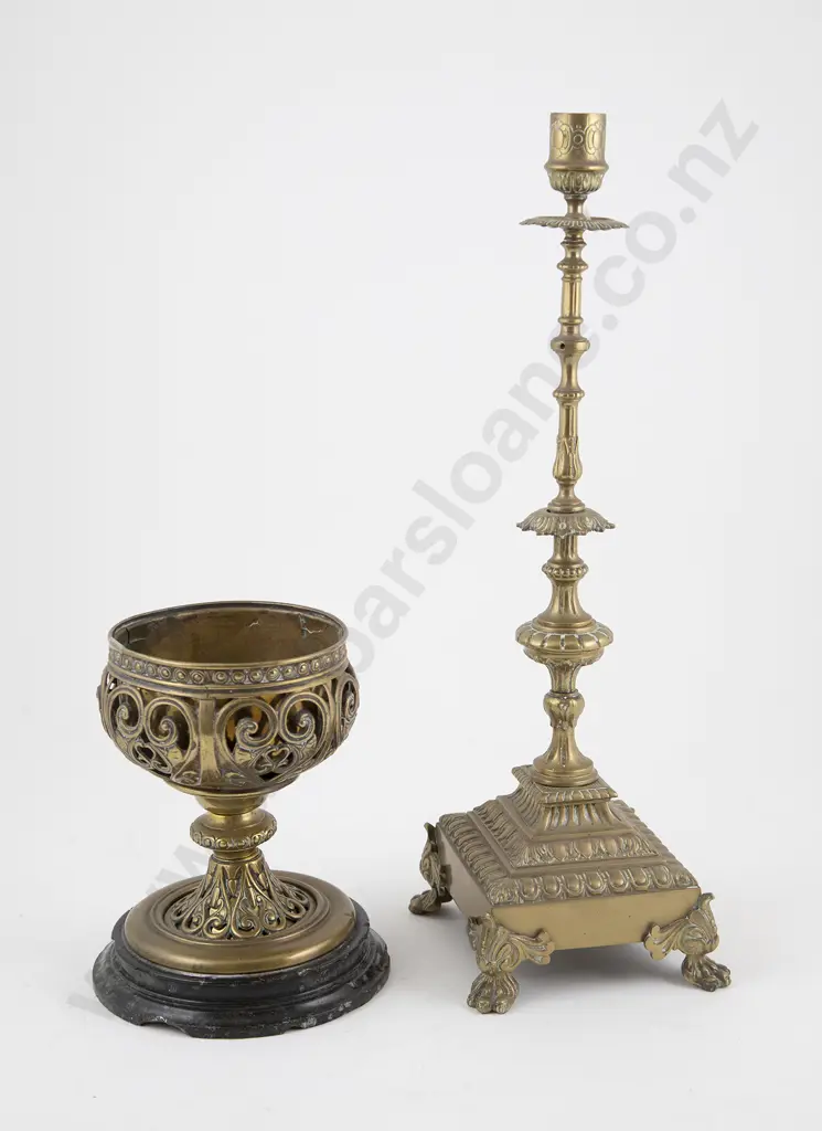 Vict Cast Brass Chalice Image 1++