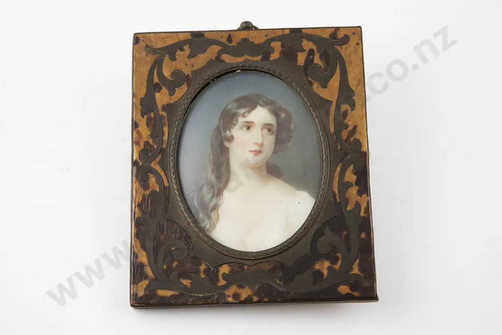 C19th Miniature Portrait Of A Lady Image 1++