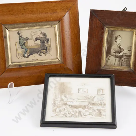 Victorian Mahogany Framed Sepia Photo