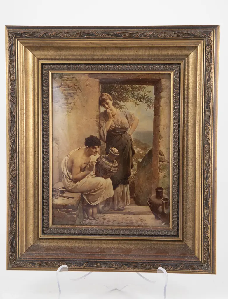 Vict Gilt Framed Chrystoleum Image 1++