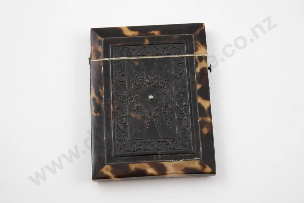 Vict Tortoiseshell Calling Card Case Image 1++