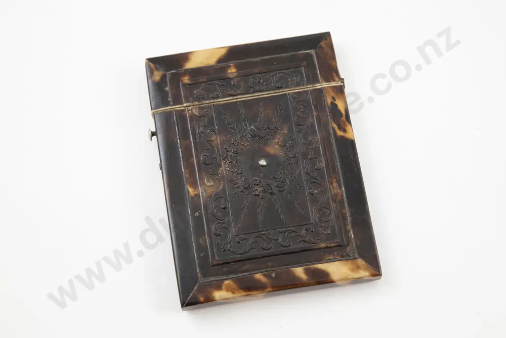 Vict Tortoiseshell Calling Card Case Image 1++