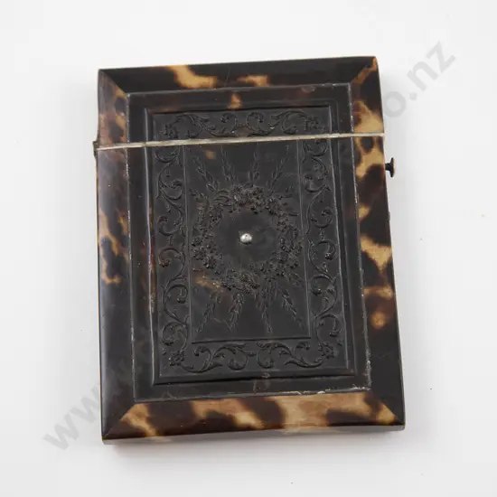 Vict Tortoiseshell Calling Card Case