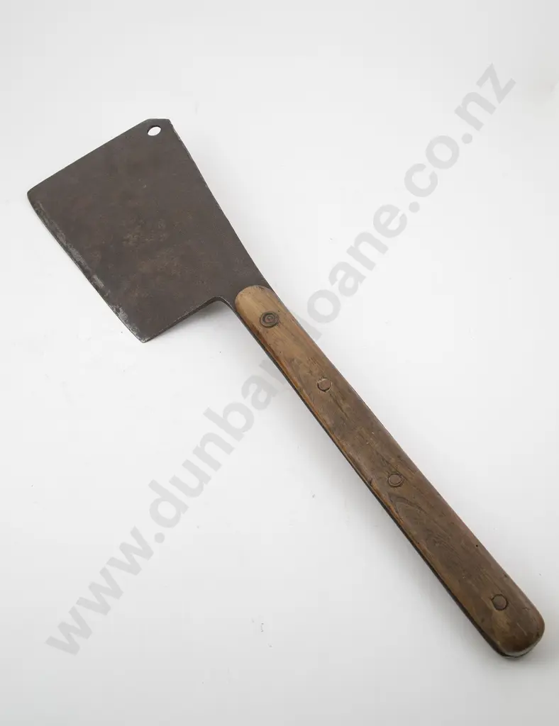 Large Steel Bladed Wooden Handled Cleaver Image 1++
