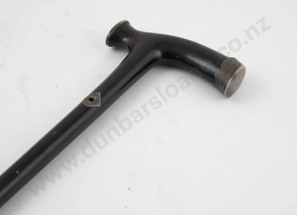 Vict Ebonised Walking Cane Image 1++