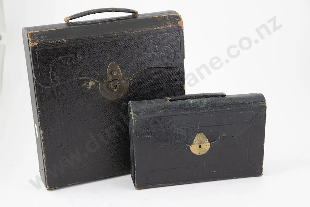 2 Victorian Morocco Leather Writing Cases Image 1++