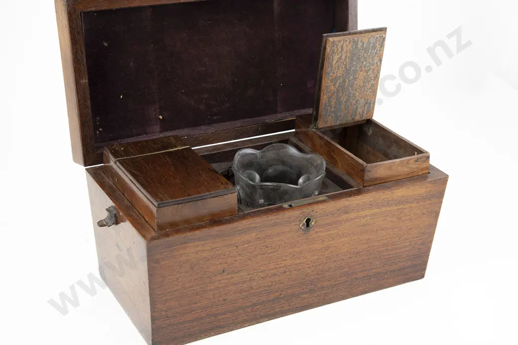 Regency Rosewood Sarcophagus Tea Caddy Image 1++