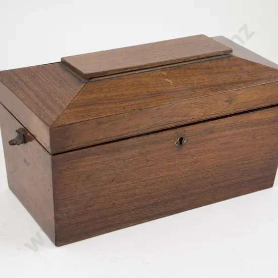 Regency Rosewood Sarcophagus Tea Caddy