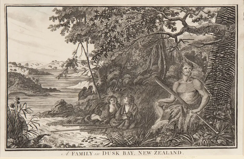 Engraving - A Family in Dusk Bay Image 1++