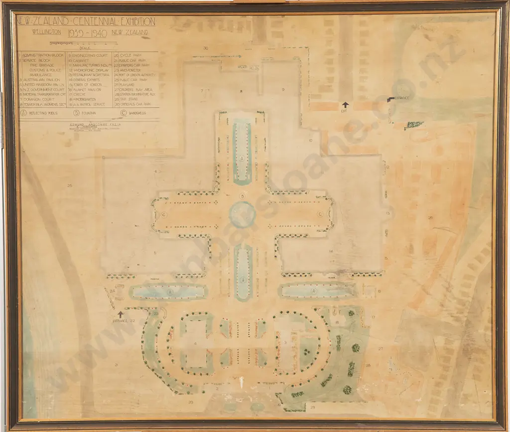 Anscombe & Associates - Plan Of The 1939-1940 New Zealand Centennial Exhibition Complex Image 1++