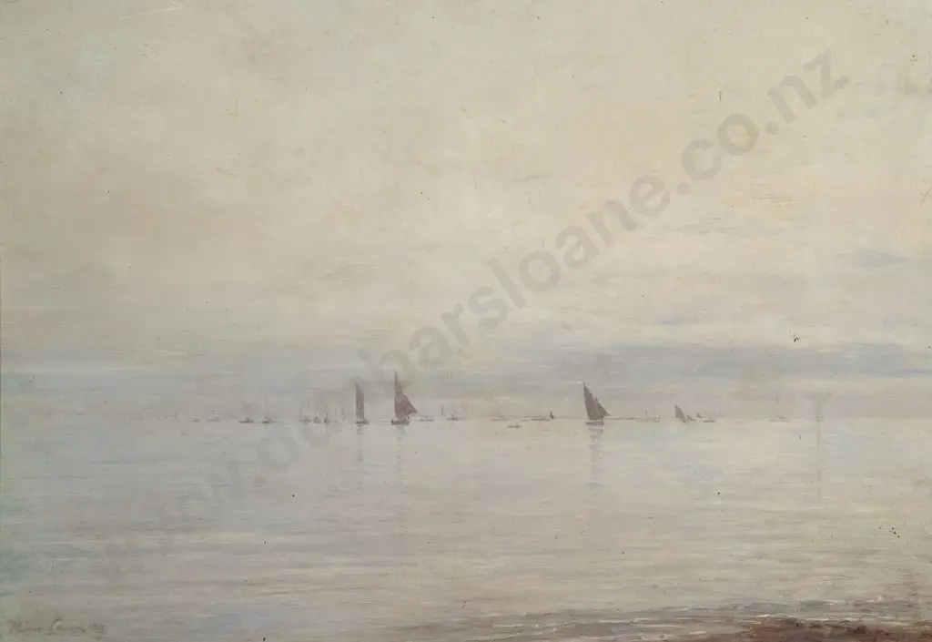 Maurice Courant (French) - Sailing Boats on Calm Waters Image 1++