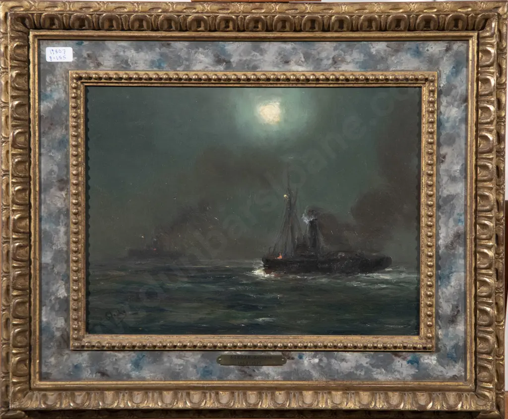 Romain Steepe (Dutch) - Boats by Moonlight Image 1++