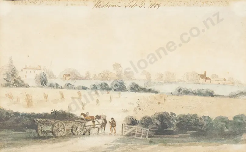 Set of Three English Naive Pastural Watercolours Image 1++