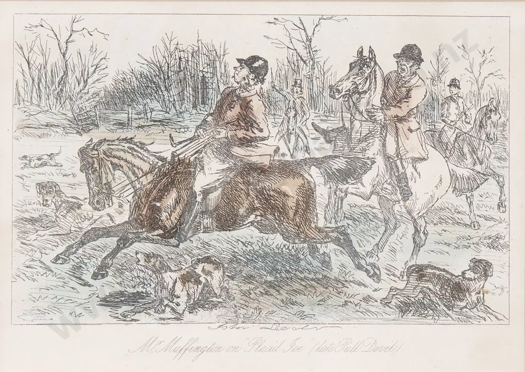 Set Of 4 Small Punch Hunting Cartoon Prints Image 1++