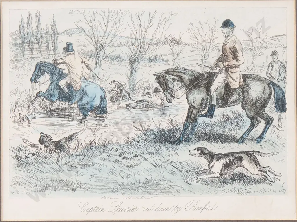 Set Of 4 Small Punch Hunting Cartoon Prints Image 1++
