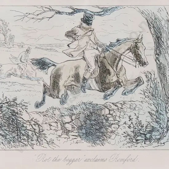 Set Of 4 Small Punch Hunting Cartoon Prints