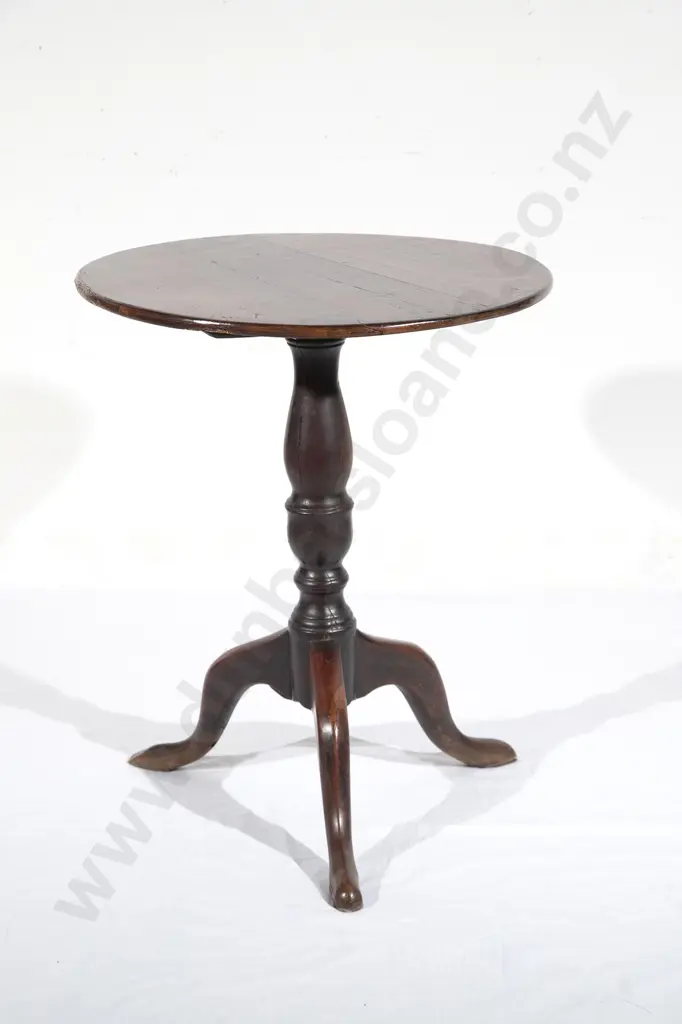 Regency Walnut Circular Snap Top Wine Table Image 1++
