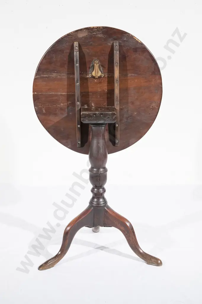 Regency Walnut Circular Snap Top Wine Table Image 1++