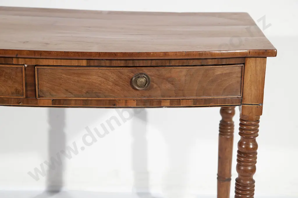 Regency Mahogany Two Drawer Side Table Image 1++