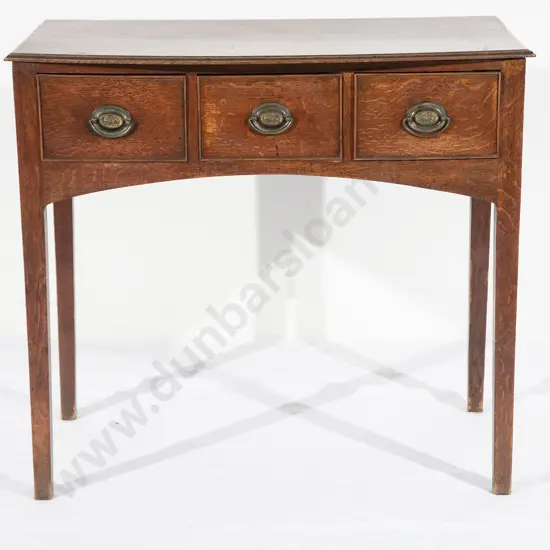 Geo III Oak Bow Front Side Table