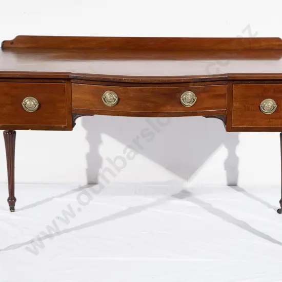 Edwardian Mahogany Ladies Bow Front Writing Desk