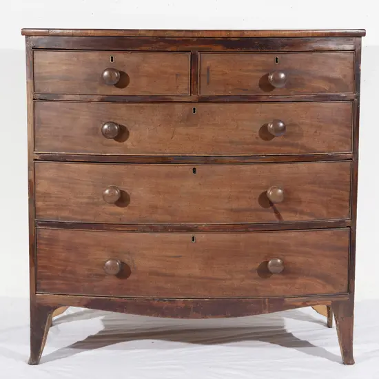 Regency Mahogany Bow Front Chest