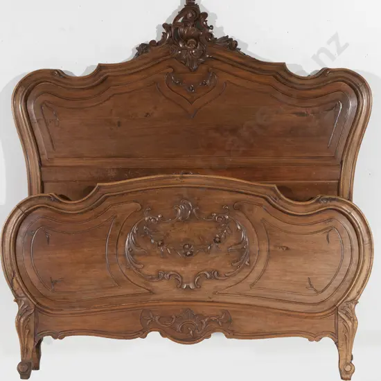 French Walnut Chateau Bed