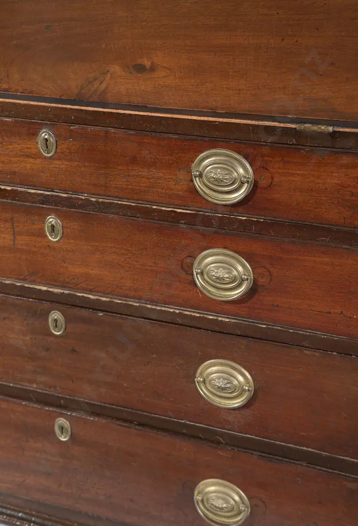 Regency Mahogany Bureau Bookcase Image 1++