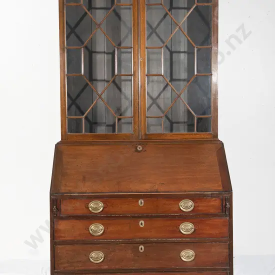Regency Mahogany Bureau Bookcase