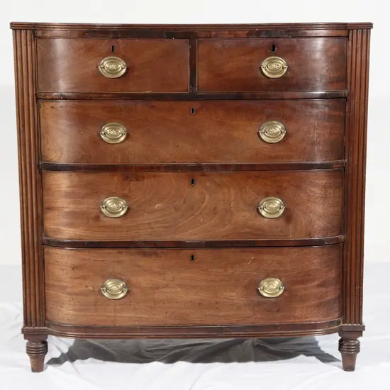 Regency Mahogany Bow Front Chest