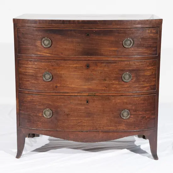 Regency Mahogany Bow Front Chest