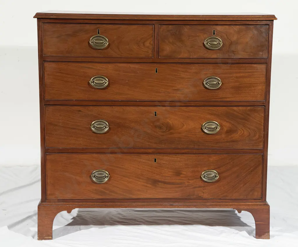 Geo III Mahogany Flat Front Chest Image 1++