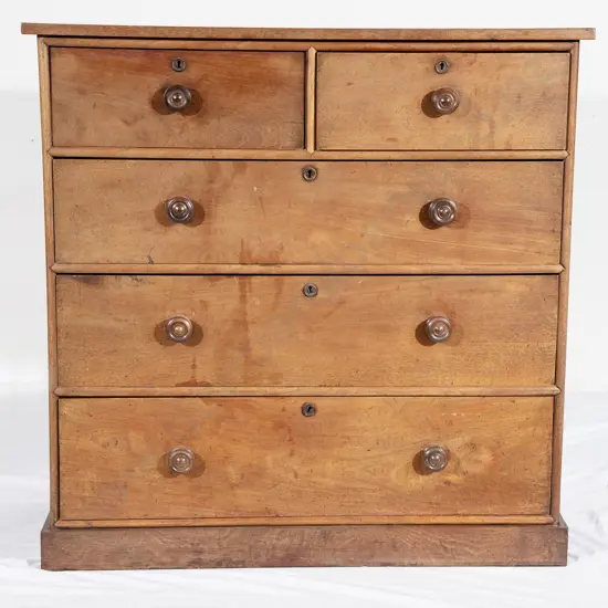 Early Victorian Mahogany Flat Front Chest