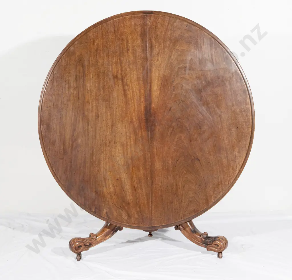 Victorian Mahogany Circular Snap Top Breakfast Table Image 1++