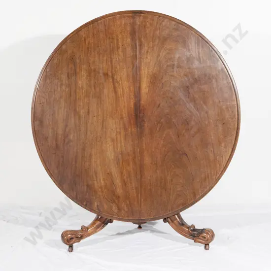 Victorian Mahogany Circular Snap Top Breakfast Table